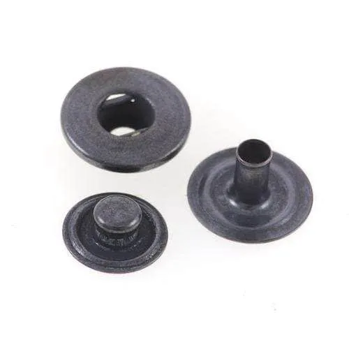 Druckknopf Sport Schwarz 18 mm – Metallknopf NK-166