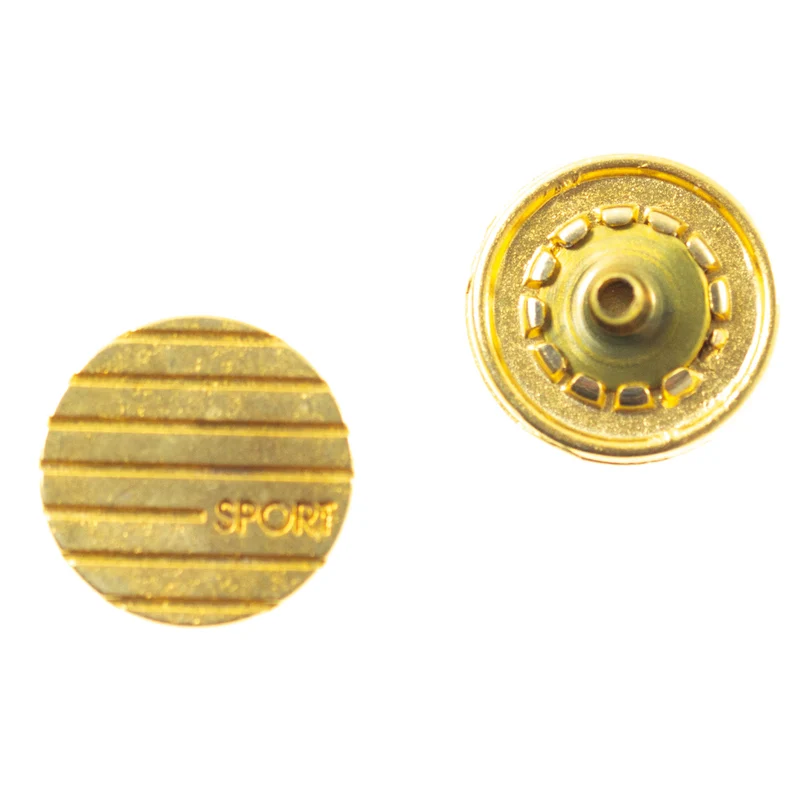 Druckknopf Sport Goldfarben 18 mm – Metallknopf NK-166