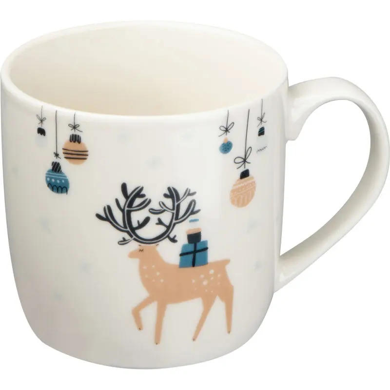 Arktis Weihnachts-Keramiktasse – Elegantes Weiß für festliche Wärme
