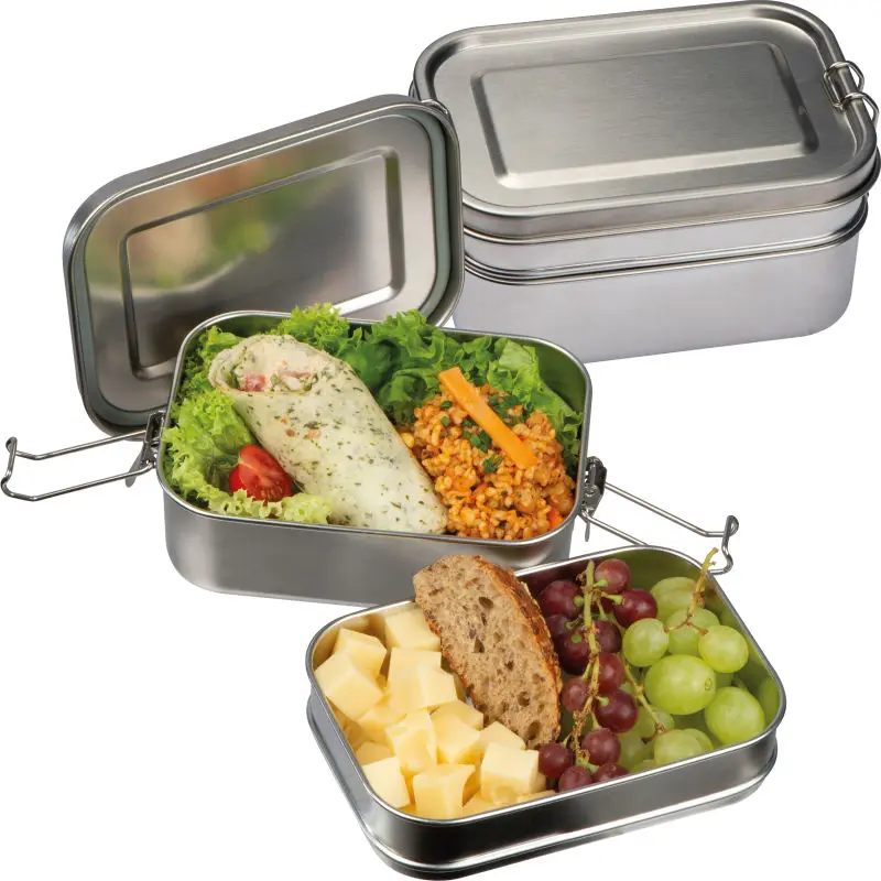 Porto Alegre Lunchbox in Silver Grey - Stylish, Compact, Durable Meal Container