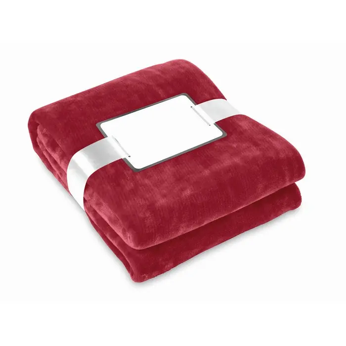 DAVOS Luxuriöse Flanell-Fleece Decke in Bordeaux – Weich & Wärmend