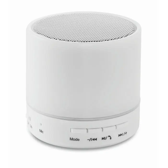 Kabelloser Runder LED Lautsprecher Weiß - Perfekter Sound & Licht