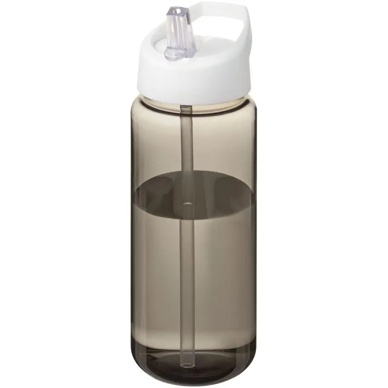 H2O Active Octave Tritan™ 600ml Sportflasche mit Ausgussdeckel - Kohle/Weiss