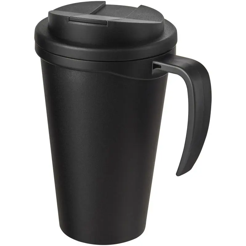 Americano Grande 350 ml Isolierbecher mit auslaufsicherem Schraubverschluss - Schwarz glänzend