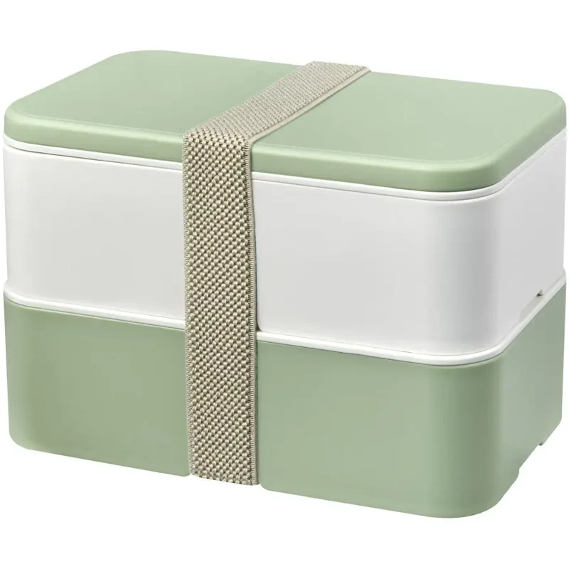 MIYO Renew Double-Lunchbox - Ivory White, Seaglass Green, Pebble Grey, Durable, Stylish