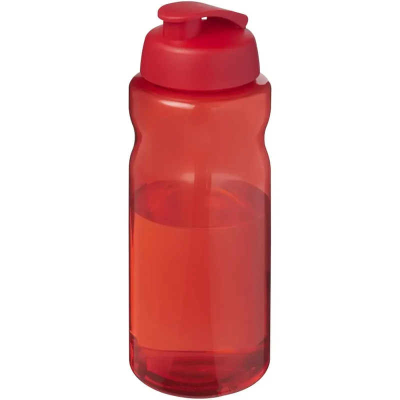 H2O Active Eco Big Base 1L, Klappdeckel Sportflasche - Rot