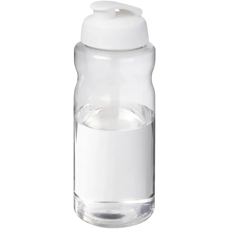 H2O Active Big Base 1L, Sportflasche mit Klappdeckel - Weiß