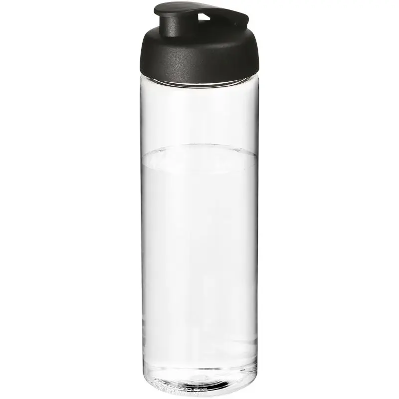 H2O Active Vibe 850 ml, Transparent-Schwarz, Sportflasche mit Klappdeckel