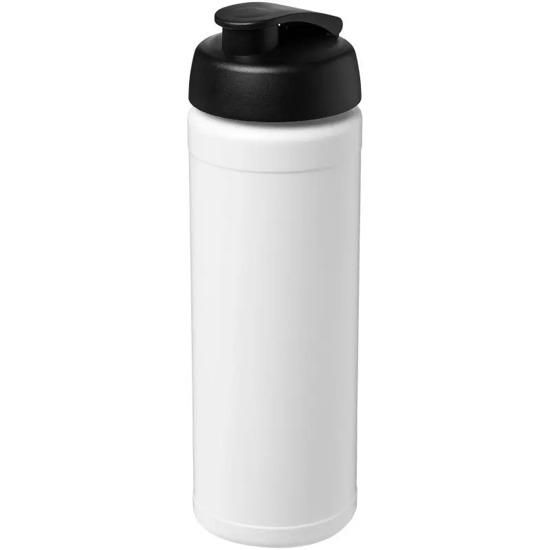 Baseline Plus 750 ml, Weiß-Schwarz, Flasche mit Klappdeckel, Ideal für Sport