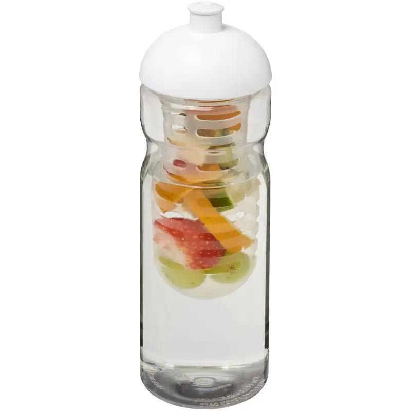 H2O Active Base 650 ml, Transparent-Weiß, Sportflasche mit Infusor