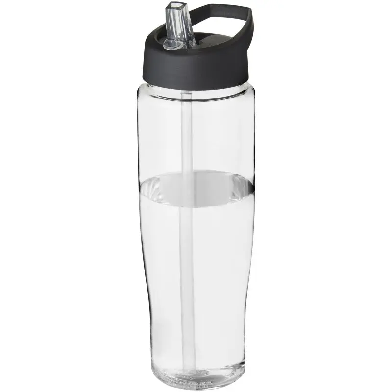 H2O Active Tempo 700 ml, Transparent-Schwarz, Sportflasche mit Ausgussdeckel