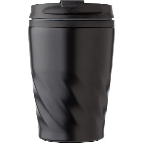 Hochwertiger Kaffeebecher aus Edelstahl Rida (325 ml) - Schwarzer Thermobecher für unterwegs