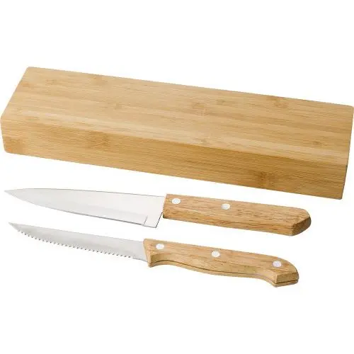 Tony Bambus-Messer-Set, Hochwertig & Ökologisch, Braun