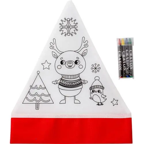Maryse Weihnachtsmütze aus Non-Woven – Festlich Rot & Weiß, 80 gr/m²