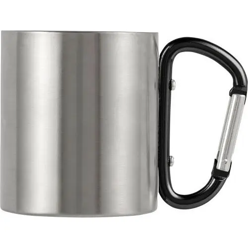 Doppelwandiger Kaffeebecher aus Edelstahl (185 ml) Nella – Stilvoller schwarzer Becher
