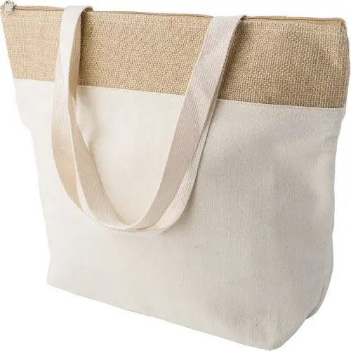 Khaki Jute-Kühltasche Randy: Umweltfreundliches Kühlzubehör für Picknicks und Ausflüge