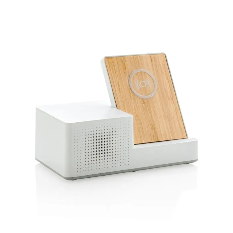 Ontario 5W Wireless Charger mit integriertem Lautsprecher - Weiß