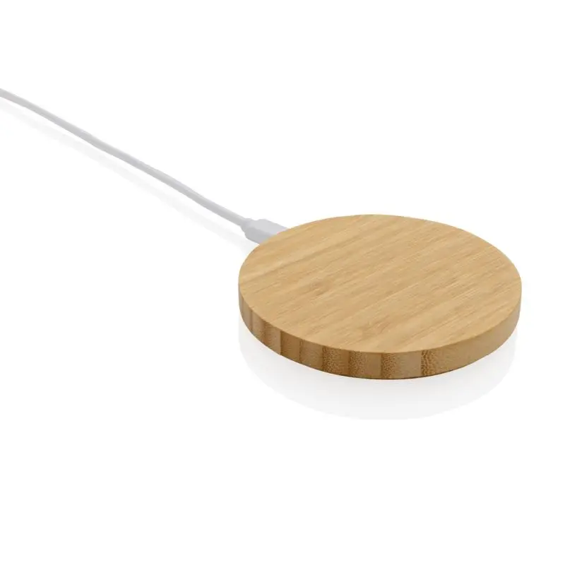 15W Kabelloses Ladegerät aus Bambus - Braun Leistungsstarker Wireless Charger, Umweltfreundlich