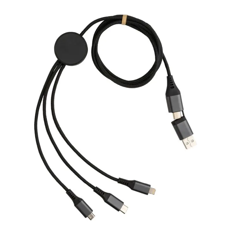 Terra 120cm 6-in-1 Kabel aus RCS-recyceltem Aluminium - Grau