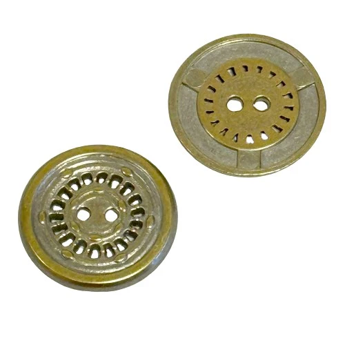 Metallknopf Muster Silber-Gold – Trachtenknopf MK-11-INKA