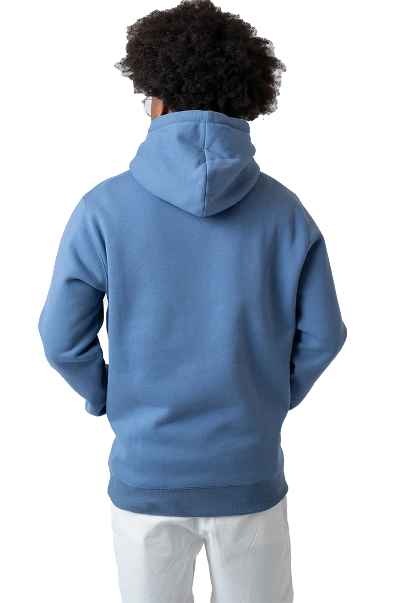Herren Hoodie mit Edelweiß und Kapuze - stahlblau