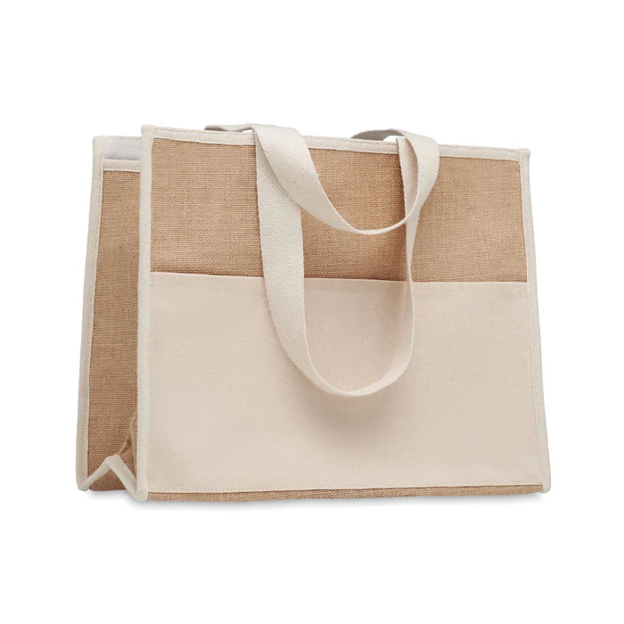 Kühltasche aus Jute und Canvas