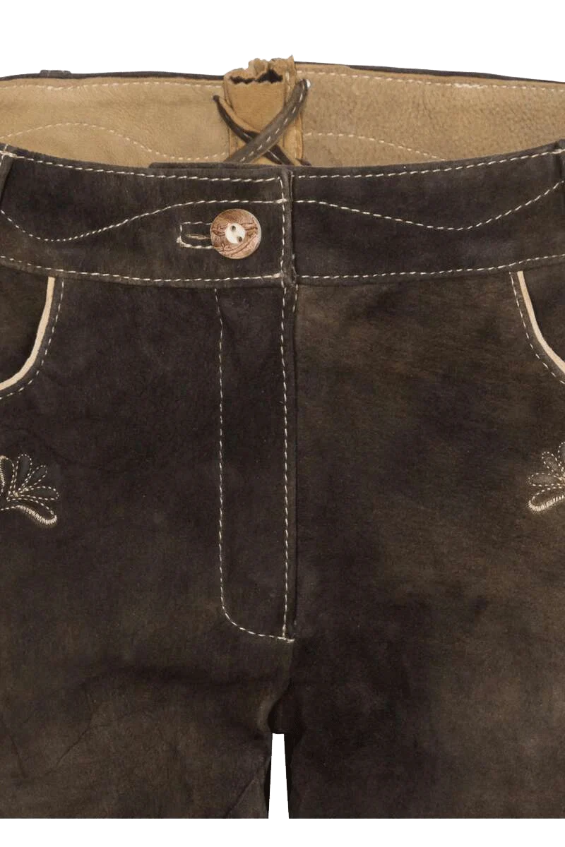 Damen Lederhose Bermuda