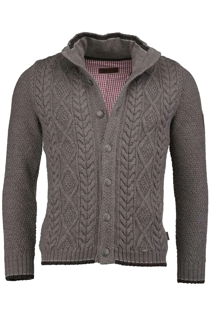 Herren Strickjacke Stehkragen