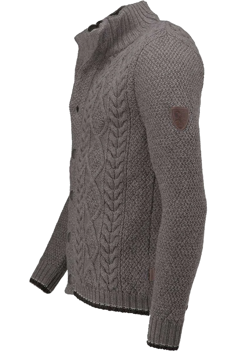 Herren Strickjacke Stehkragen