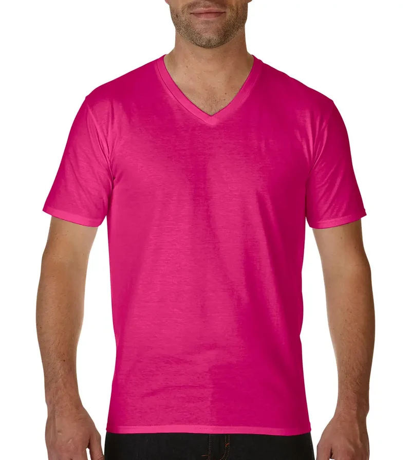 Hochwertiges V-Ausschnitt T-Shirt aus Baumwolle für Erwachsene