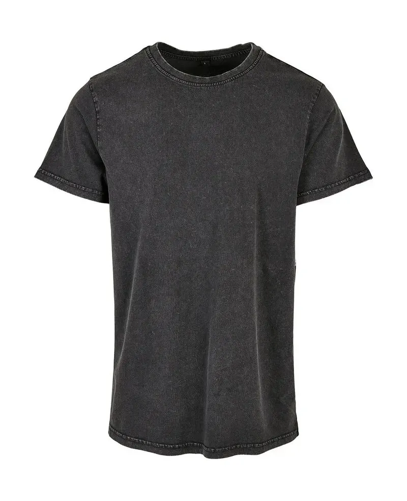 Rundhals-T-Shirt mit Acid-Waschung