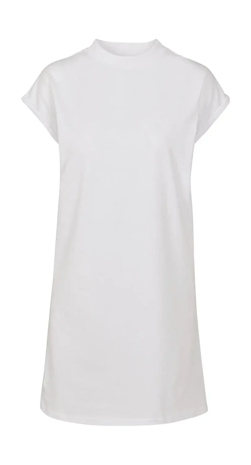Damen Turtleneck Kleid mit verlängerten Schultern