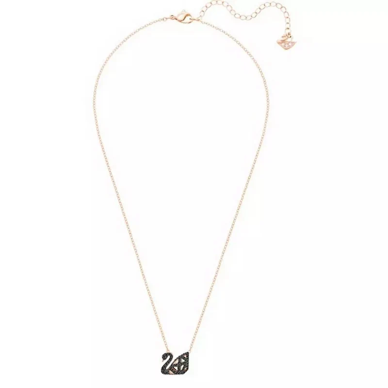 Swarovski Anhänger Damen Faket Schwann Rosegold/Schwarz Kristall 5281275