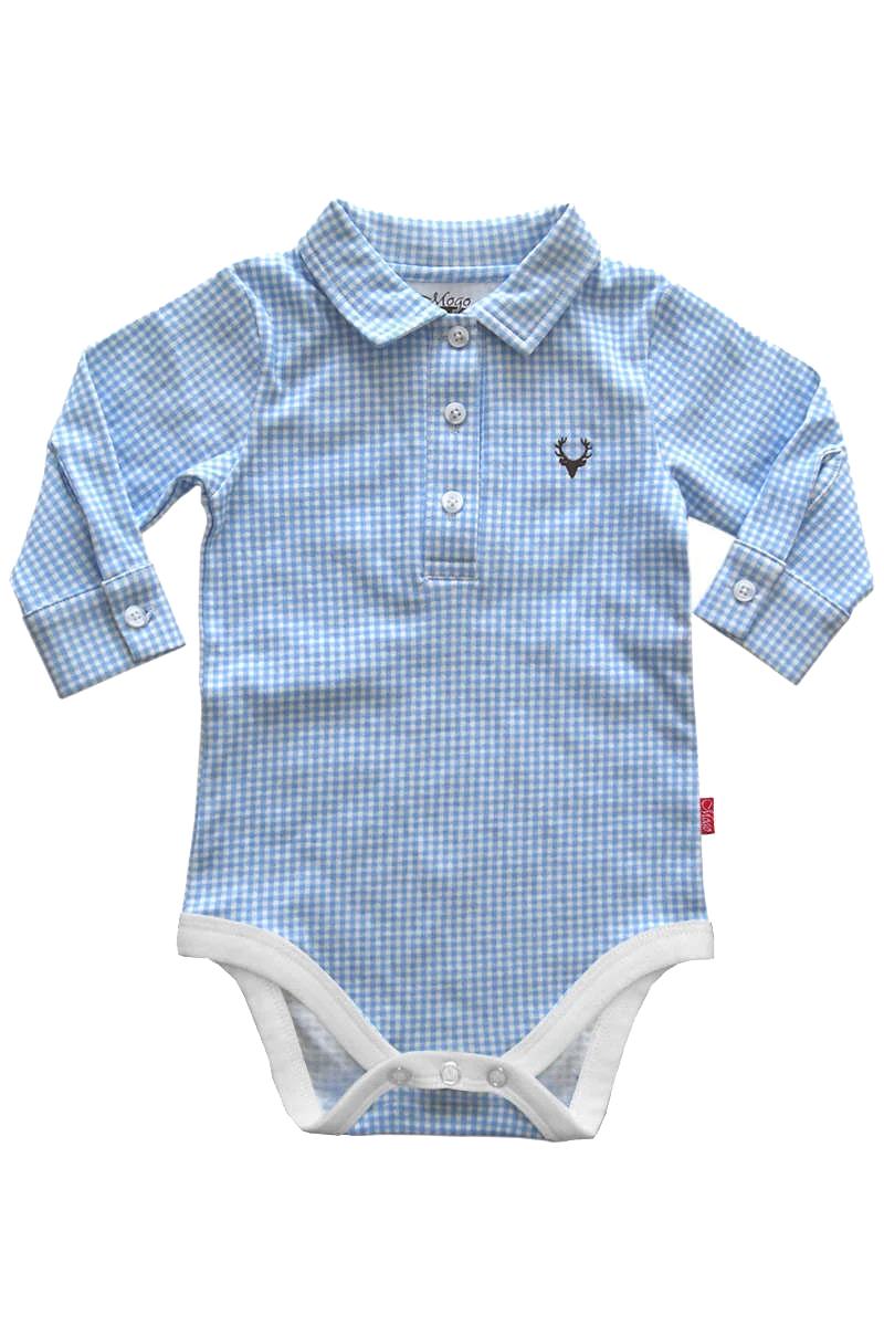 Mädchen Baby Body Vichy Karo langarm