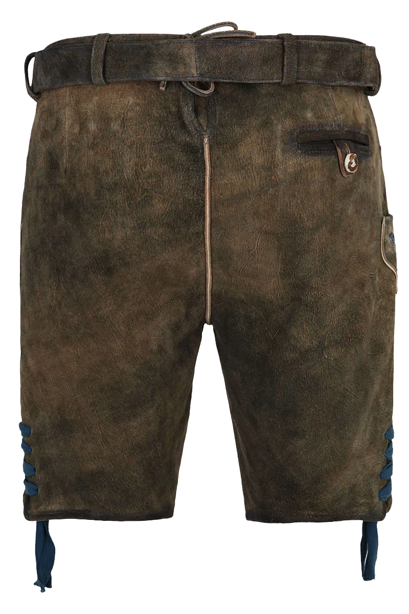 Herren Lederhose kurz mit Gürtel
