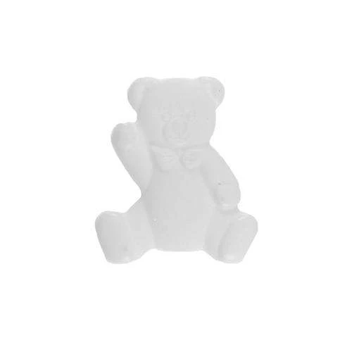 Kinderknopf Bär Weiß 14 mm – Kunststoffknopf KK-20W