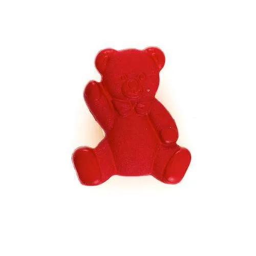 Kinderknopf Bär Rot 14 mm – Kunststoffknopf KK-20ROT