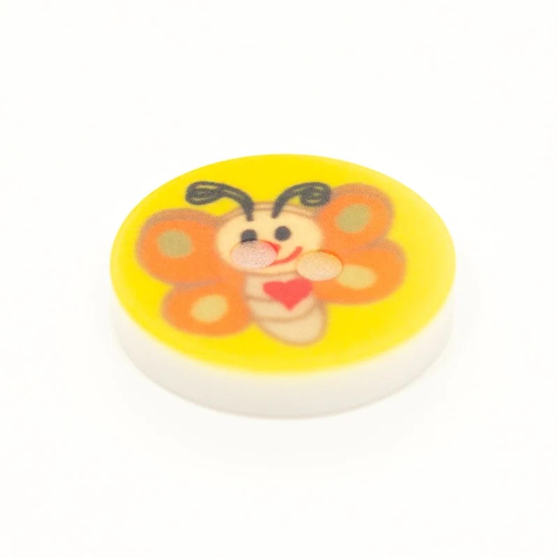 Kinderknopf Schmetterling Gelb 12 mm – Kunststoffknopf KK-12-GELB