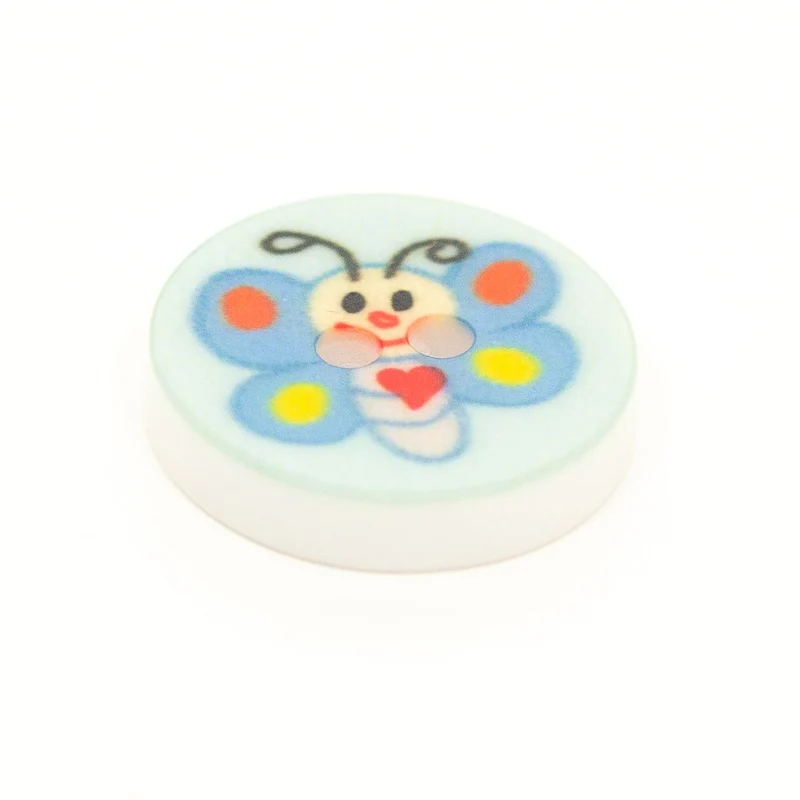Kinderknopf Schmetterling Blau 12 mm – Kunststoffknopf KK-12-BLAU