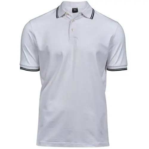 Herren Luxus Gestreiftes Stretch-Poloshirt - Eleganz in Bewegung