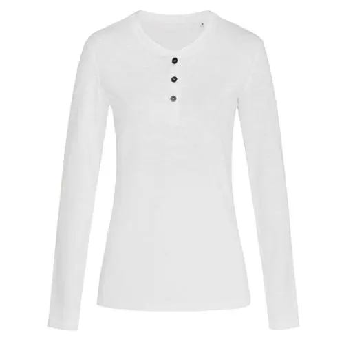 Sharon Henley Long Sleeve Women: Stilvolle & Bequeme Langarm-Henleys für Damen – Perfekt für Alltag