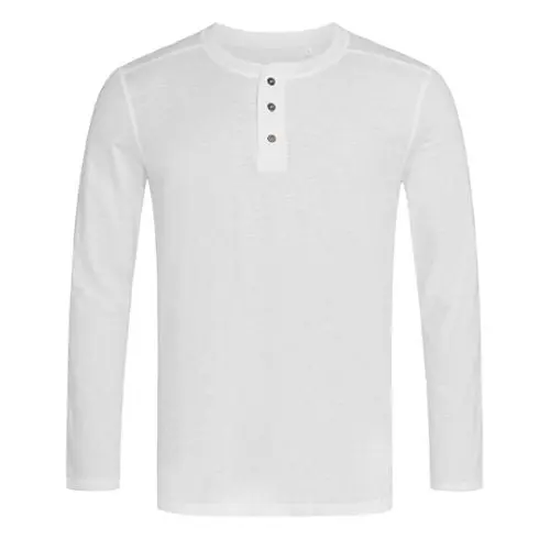 Shawn Henley Long Sleeve: Stilvolle & Bequeme Langarm-Henleys für Herren – Perfekte Alltagskleidung