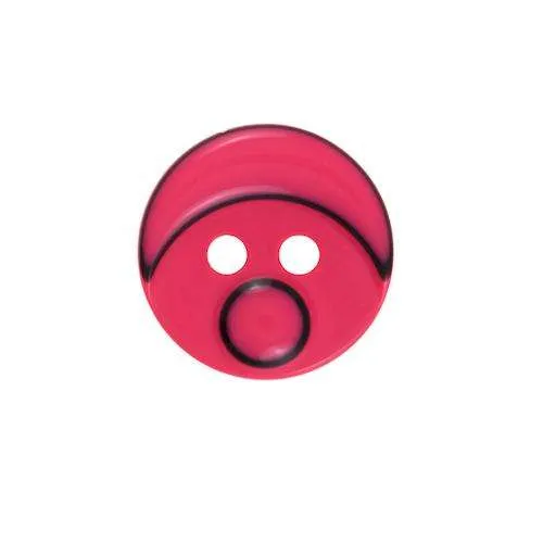 Kinderknopf Smiley 14 mm – Kunststoffknopf KK-110PINK