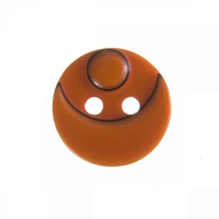 Kinderknopf Smiley Orange 14 mm – Kunststoffknopf KK-110-ORANGE