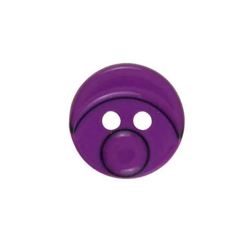 Kinderknopf Smiley Lila 14 mm – Kunststoffknopf KK-110LILA