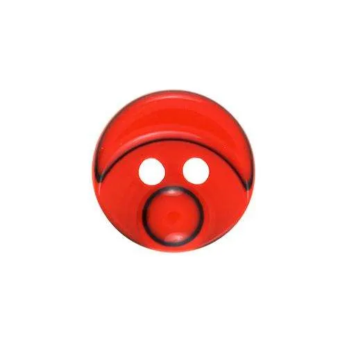 Kinderknopf Smiley Rot 14 mm – Kunststoffknopf KK-110HROT