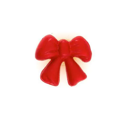 Kinderknopf Schleife Rot 14 mm – Kunststoffknopf KK-17ROT