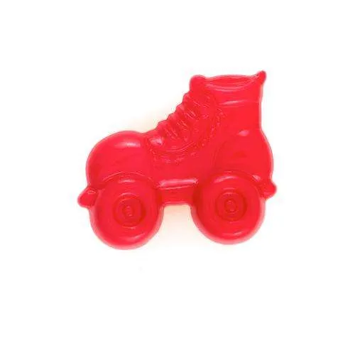 Kinderknopf Rollschuh Rot 16 mm – Kunststoffknopf KK-56ROT