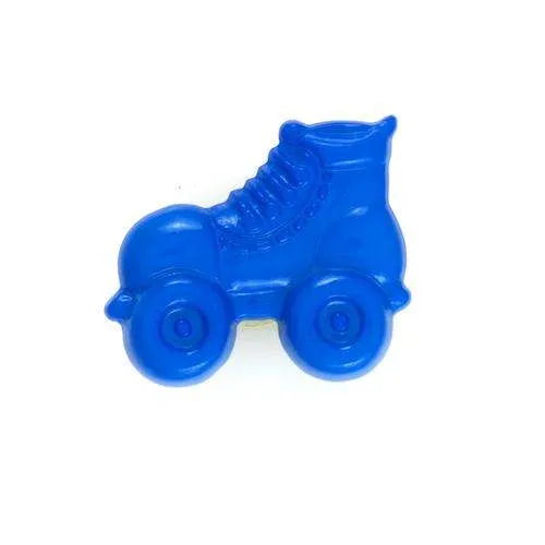 Kinderknopf Rollschuh Blau 16 mm – Kunststoffknopf KK-56BLAU