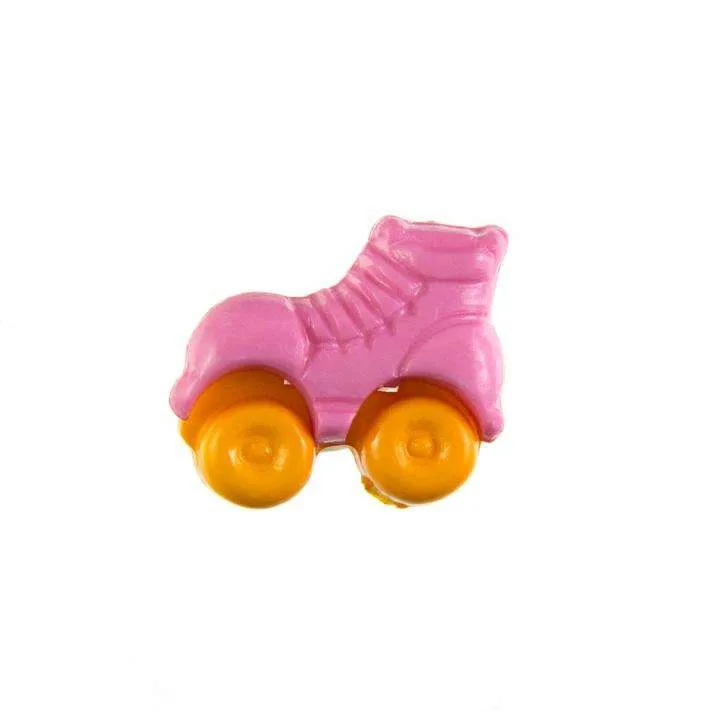 Kinderknopf Rollschuh Rosa 16 mm – Kunststoffknopf KK-150-ROSA-5